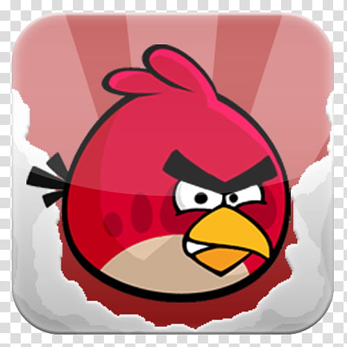 angry birds icon game, redbird iph transparent background PNG clipart