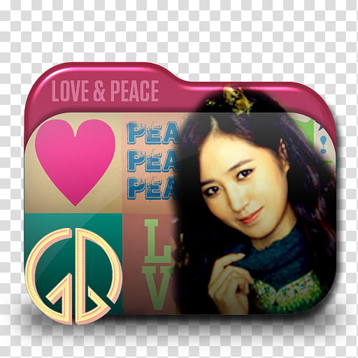 SNSD Love and Peace Folder Icon , Yuri Peace, SNSD Love & Peace folder icon transparent background PNG clipart