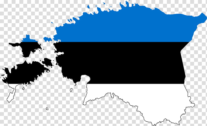 Silhouette Tree, Estonia, Map, Flag Of Estonia, Blue, White, Black, Text transparent background PNG clipart