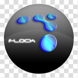 Flock Splash, blue and black Flock logo transparent background PNG clipart