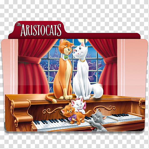 Disney Movies Icon Folder Pack, Aristocats transparent background PNG clipart