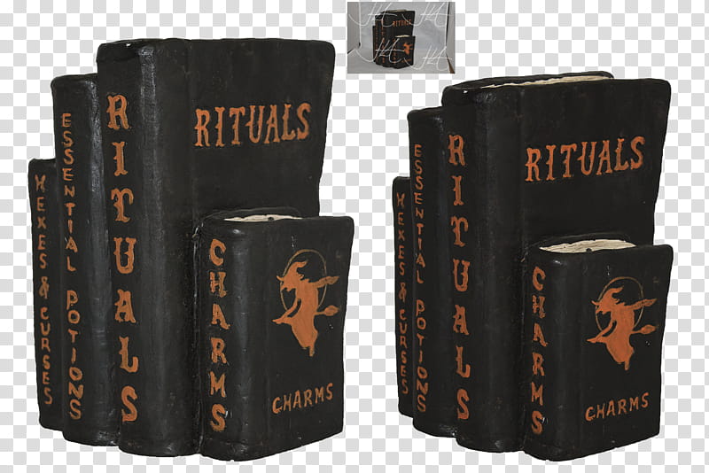Witch Books , black book-themed bookends transparent background PNG clipart