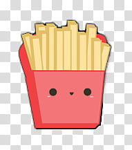 red and yellow fries character transparent background PNG clipart
