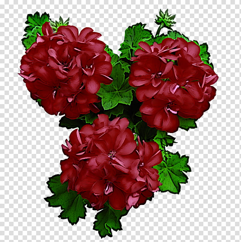 Artificial flower, Red, Plant, Petal, Cut Flowers, Hydrangea, Verbena, Geranium transparent background PNG clipart