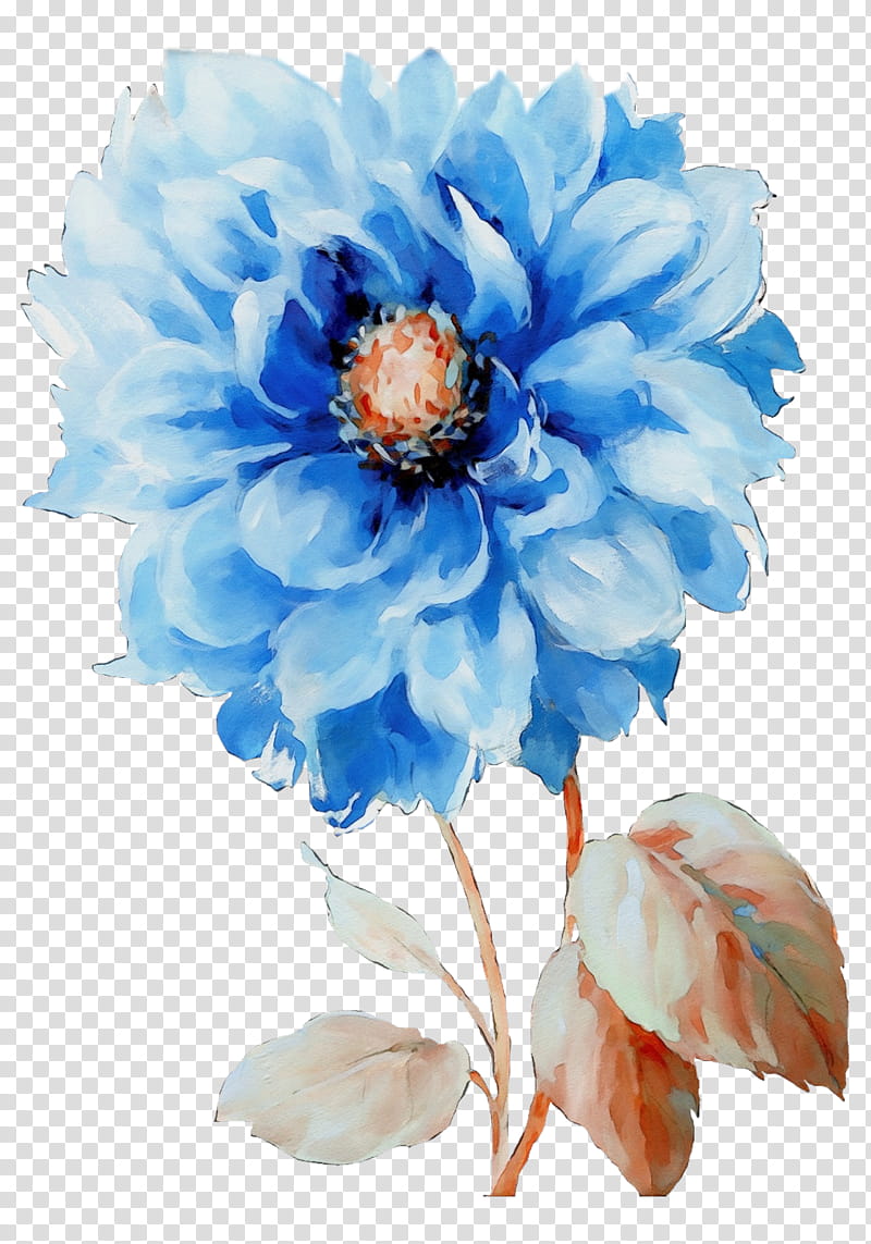 Blue Watercolor Flowers, Wall Decal, Mural, Sticker, Trademark Fine Art, Vase, Gallery Wrap, Living Room transparent background PNG clipart