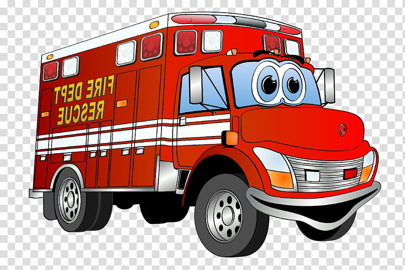 land vehicle vehicle motor vehicle fire apparatus emergency vehicle, Cartoon, Transport, Mode Of Transport, Truck, Snout transparent background PNG clipart