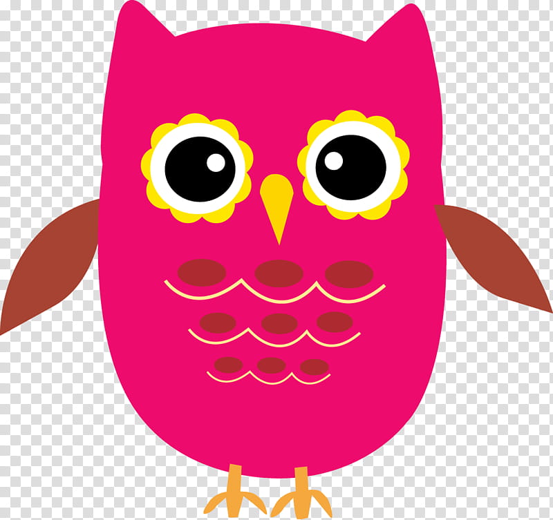 Owl, Collage, Digital Scrapbooking, Pink, Beak, Bird, Bird Of Prey, Magenta transparent background PNG clipart