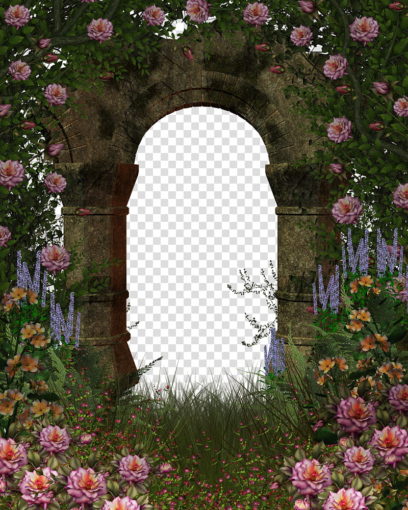Каменная арка с цветами