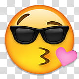 Emojis , orange smiley emoticon wearing sunglasses transparent background PNG clipart