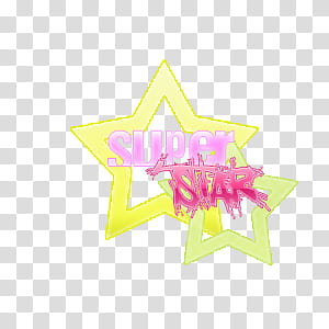 Super de recursos, yellow stars with Superstar text overlay transparent background PNG clipart