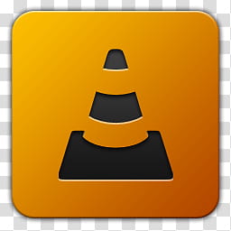 Icon , VLC, orange traffic cone icon transparent background PNG clipart
