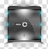 lightbleue Applestar, black analog wall clock transparent background PNG clipart