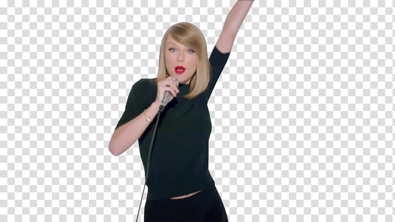 Taylor Swift  Shake it Off, Taylor Swift holding microphone transparent background PNG clipart