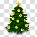 green and yellow Christmas tree transparent background PNG clipart