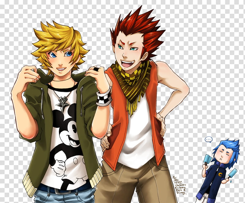KH, Ventus, Lea and Isa, two anime character illustration transparent background PNG clipart