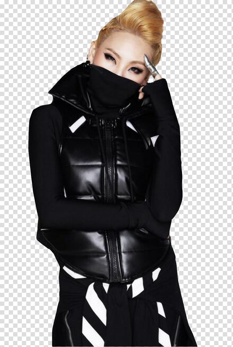 CL NE, woman black leather jacket transparent background PNG clipart