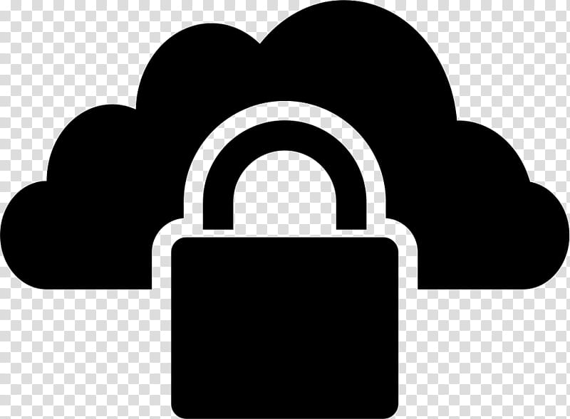 Internet Cloud, Cloud Computing Security, Computer Security, Cloud Storage, Data Security, Black And White transparent background PNG clipart