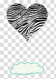 , black and white zebra heart transparent background PNG clipart