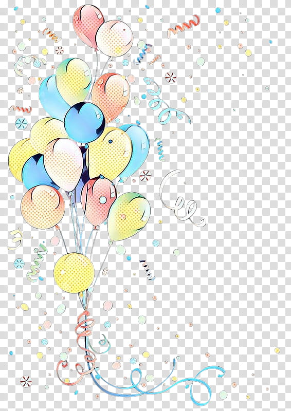 Vintage Retro Ribbon, Pop Art, Balloon, Birthday
, Party, Floral Design, Globos De Colores, transparent background PNG clipart