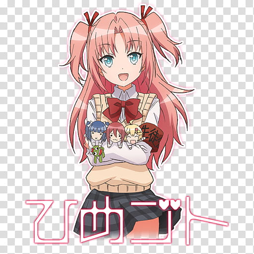 Himegoto Anime Icon, Himegoto_by_Darklephise, pink haired girl wearing school uniform transparent background PNG clipart