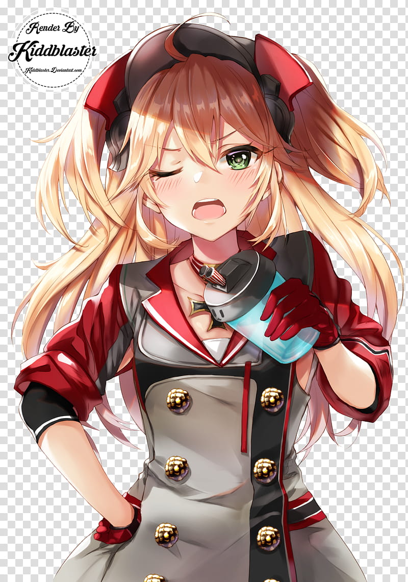 Render Anime Girls, admiral hipper azur lane transparent background PNG clipart