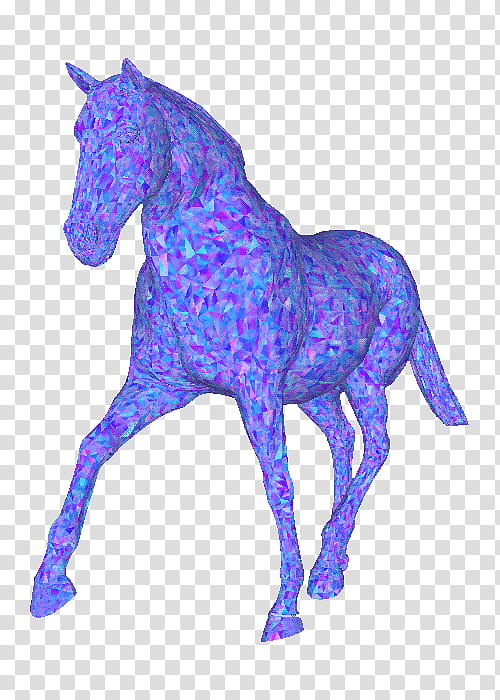 watchers, purple and blue mosaic horse illustration transparent background PNG clipart