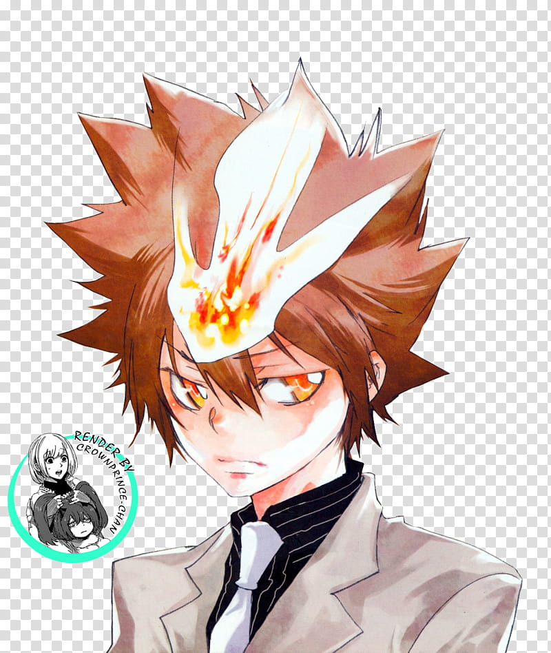 RENDER Sawada Tsunayoshi Reborn transparent background PNG clipart