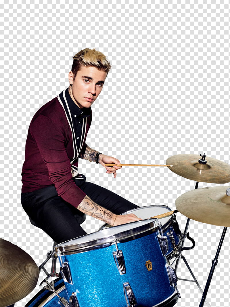 Justin Bieber , Justin Bieber playing drums transparent background PNG clipart