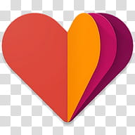 Android Lollipop Icons, Fit, pink, orange, and yellow heart icon transparent background PNG clipart