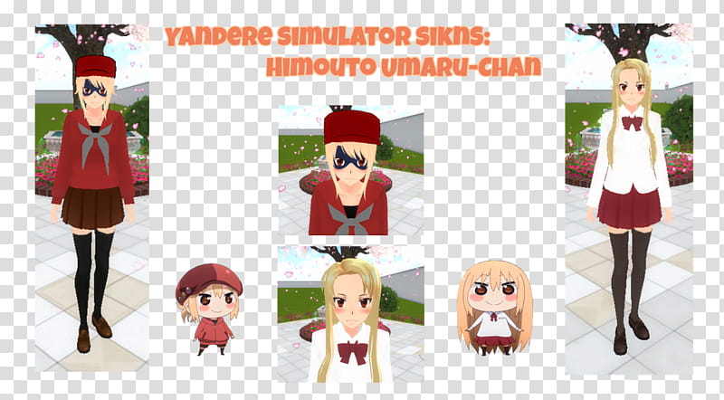 Yandere Simulator Skins : Himouto Umaru-Chan, cartoon character collage transparent background PNG clipart