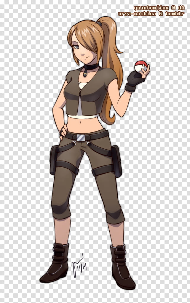 Fusion: Cynthia and Lara Croft (Cyara) transparent background PNG clipart