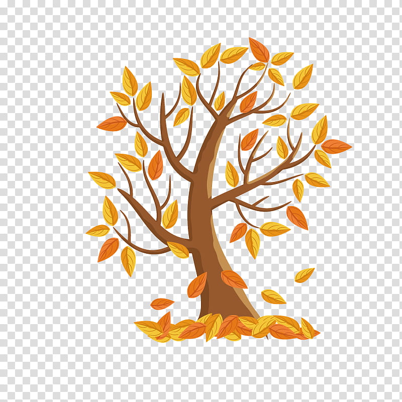 Autumn Tree Branch, Season, Winter
, Spring
, Canvas Print, Orange, Leaf, Woody Plant transparent background PNG clipart