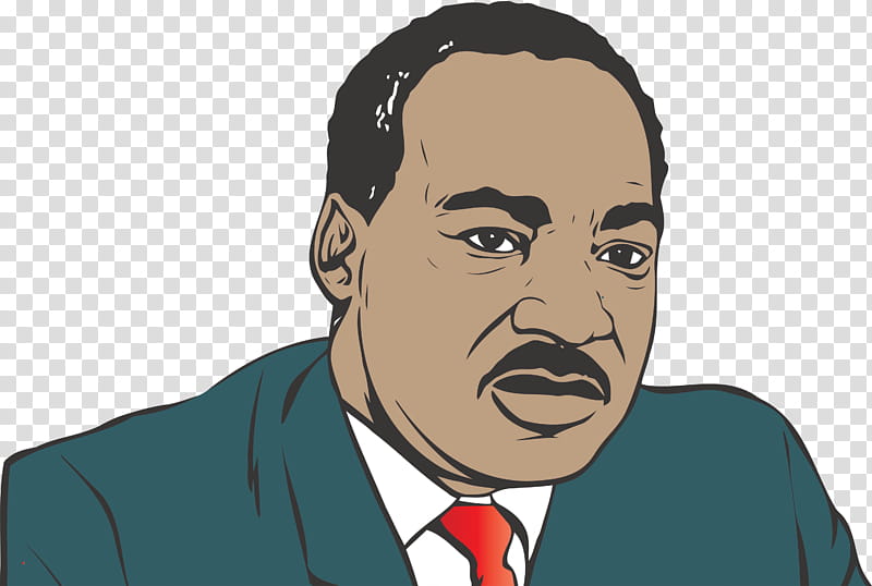 Martin Luther King Jr Day MLK Day King Day, Face, Cartoon, Forehead, Chin, Nose, Moustache transparent background PNG clipart