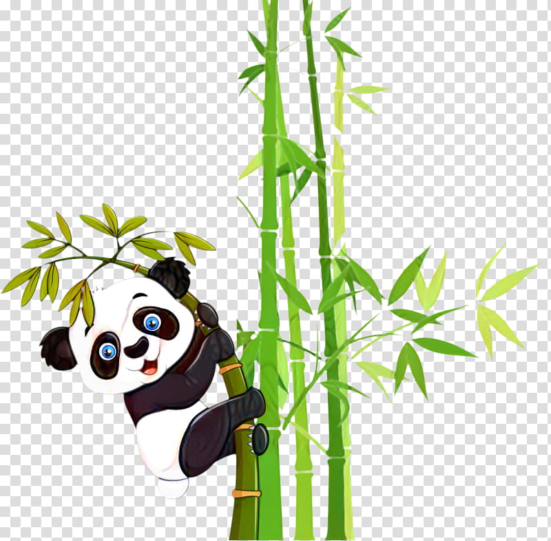 Bamboo Tree, Giant Panda, Bear, Drawing, Red Panda, Cuteness, Cartoon, Painting transparent background PNG clipart