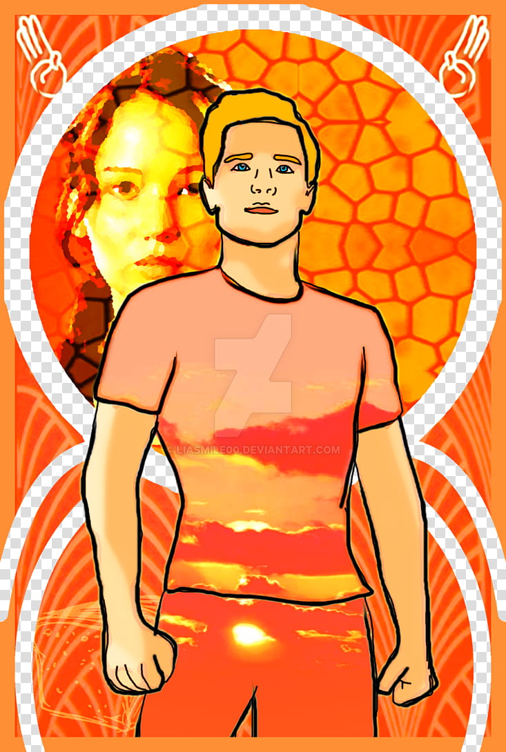 Art Noveau Peeta Mellark transparent background PNG clipart