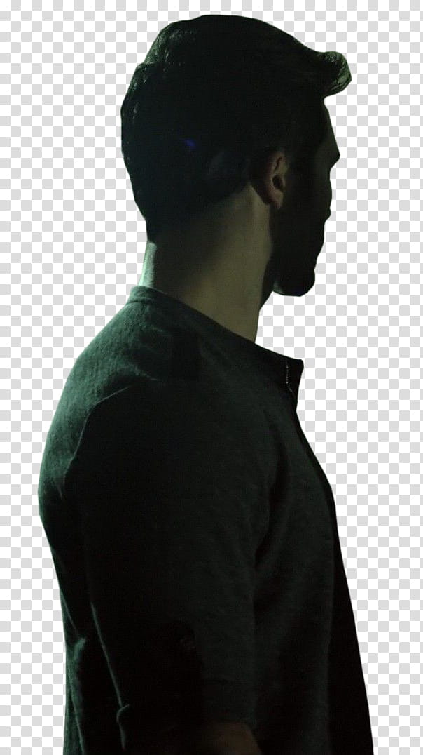 Sterek S Ep  , man looking on his side wearing black top transparent background PNG clipart
