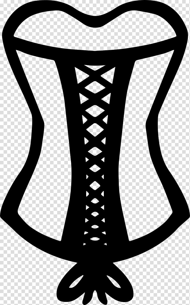Painting, Corset, Drawing, Clothing, Fashion, Dress, Lace, Blackandwhite transparent background PNG clipart