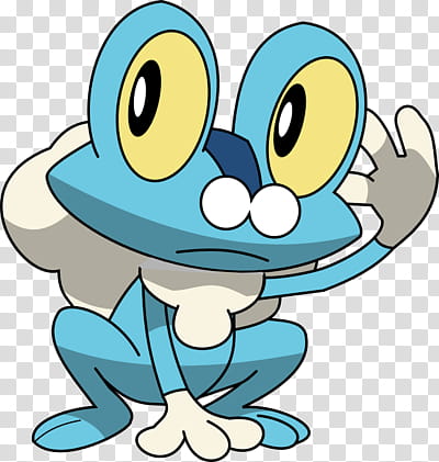 Froakie, blue and white frog illustration transparent background PNG clipart