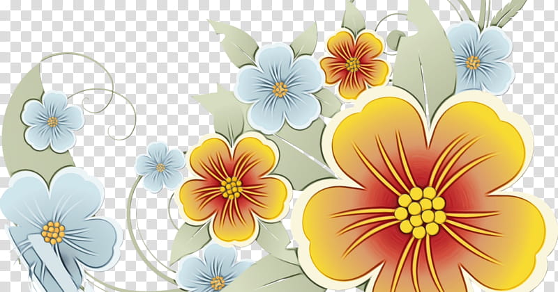 Floral Flower, Floral Design, Wildflower, Yellow, Violet, Computer, Petal, Spring Framework transparent background PNG clipart