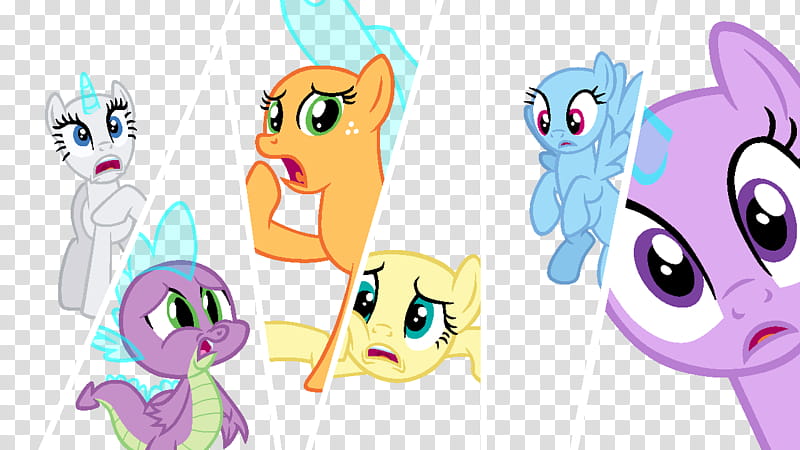 MLP Base , six My Little Pony characters transparent background PNG clipart