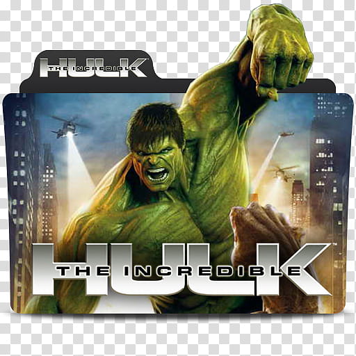 MARVEL Cinematic Universe Folder Icons Phase One, theincrediblehulk, The Incredible Hulk movie folder icon transparent background PNG clipart