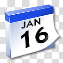 WinXP ICal, Jan  calendar illustration transparent background PNG clipart