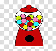 Candys s, red gumball machine illustration transparent background PNG clipart
