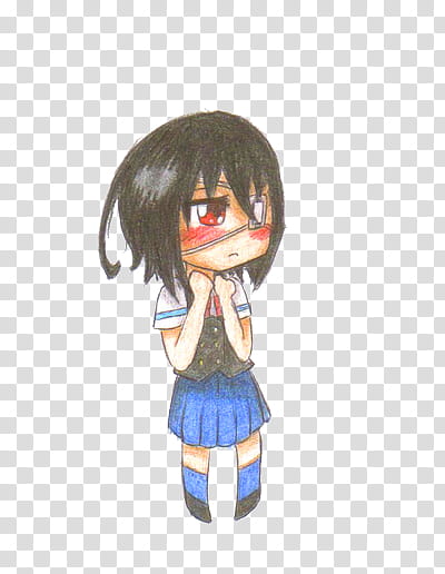 chibi Misaki transparent background PNG clipart