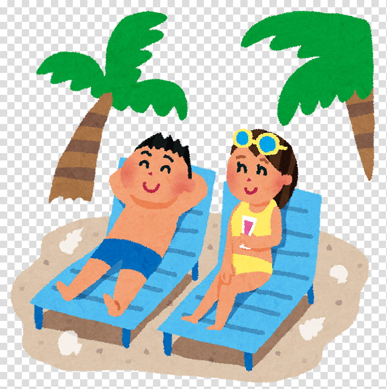 Vacation Hotel Resort Beach Travel, Golden Week, Couple, Japan, Cartoon transparent background PNG clipart