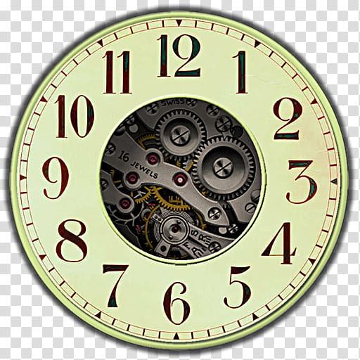 Clock Set, white and gray mechanical wall clock transparent background PNG clipart