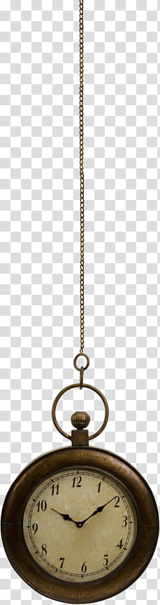 round brown pocket watch with chain transparent background PNG clipart