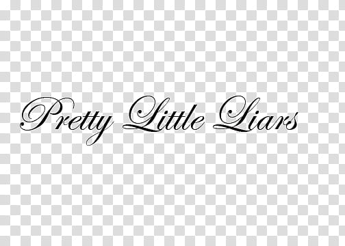 Pretty Little Liars Text, black straight line transparent background PNG clipart