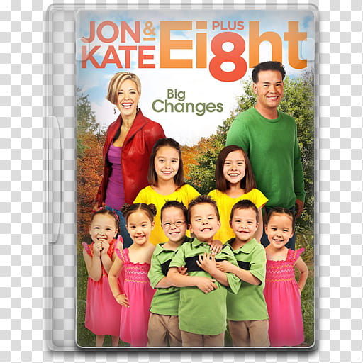TV Show Icon Mega , Jon & Kate Plus , John Kate and Eight Plus Big Changes movie case transparent background PNG clipart