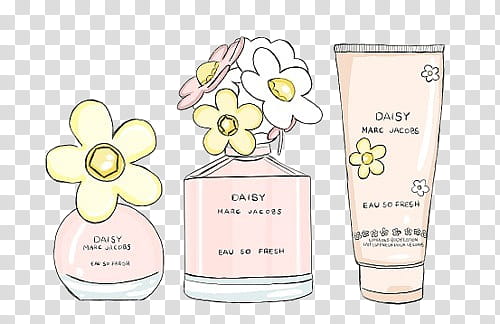 , Dasiy perfume and soft-tube illustrations transparent background PNG clipart